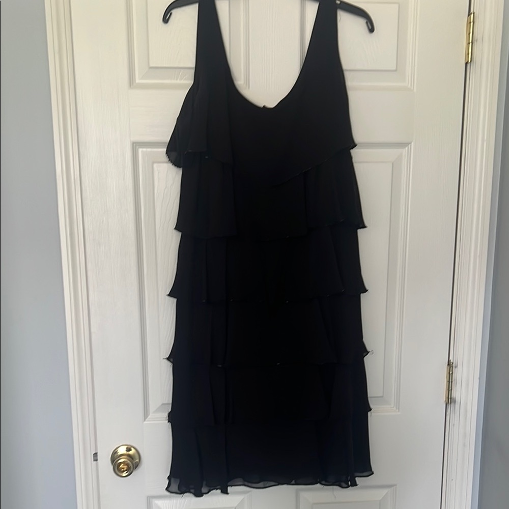 Elegant Black Tiered Dress